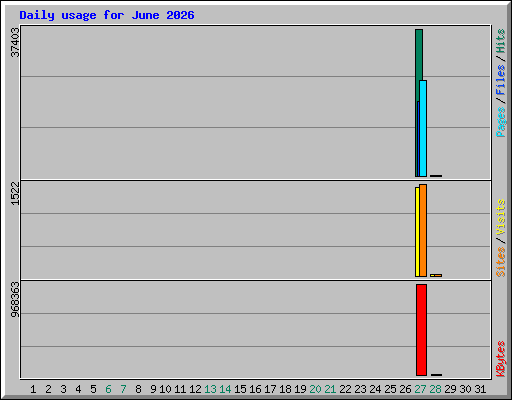 Daily usage for June 2026